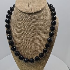 Elegant Black Tiger Eye Stone Necklace